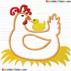 Chickens and Roosters 147 Embroidery Design