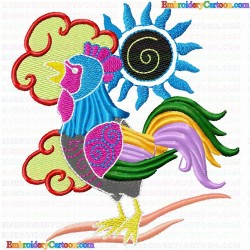 Chickens and Roosters 153 Embroidery Design