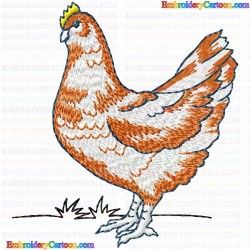 Chickens and Roosters 155 Embroidery Design