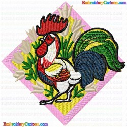 Chickens and Roosters 158 Embroidery Design