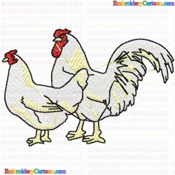 Chickens and Roosters 19 Embroidery Design