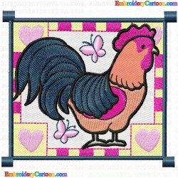 Chickens and Roosters 20 Embroidery Design