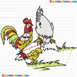 Chickens and Roosters 24 Embroidery Design