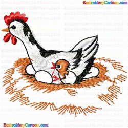 Chickens and Roosters 36 Embroidery Design