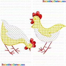 Chickens and Roosters 38 Embroidery Design