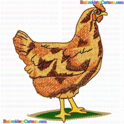 Chickens and Roosters 3 Embroidery Design