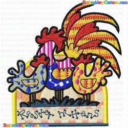 Chickens and Roosters 42 Embroidery Design