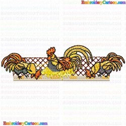 Chickens and Roosters 46 Embroidery Design