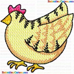 Chickens and Roosters 70 Embroidery Design