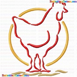 Chickens and Roosters 7 Embroidery Design