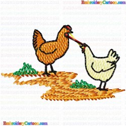 Chickens and Roosters 84 Embroidery Design