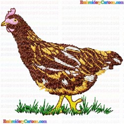 Chickens and Roosters 92 Embroidery Design