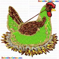 Chickens and Roosters 96 Embroidery Design