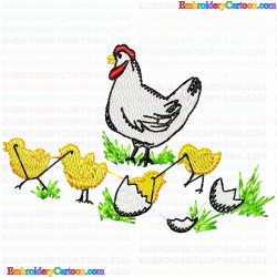 Chickens and Roosters 97 Embroidery Design