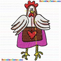 Chickens and Roosters 98 Embroidery Design