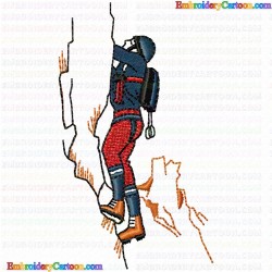 Climbing 6 Embroidery Design