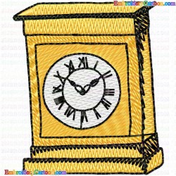 Clock 10 Embroidery Design