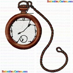 Clock 4 Embroidery Design