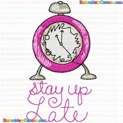 Clock 8 Embroidery Design