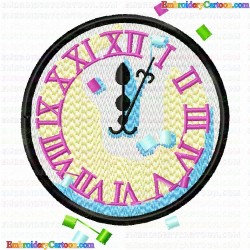 Clock 9 Embroidery Design