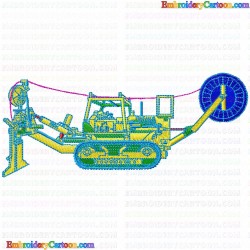 Construction Machinery Vehicles 3 Embroidery Design