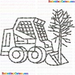 Construction Machinery Vehicles 45 Embroidery Design