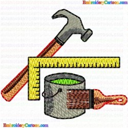Construction Tools 16 Embroidery Design