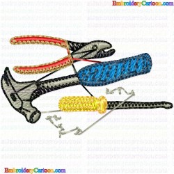 Construction Tools 5 Embroidery Design