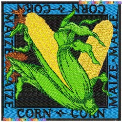 Corn 9 Embroidery Design