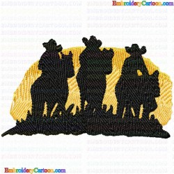 Cowboy and Hunter 123 Embroidery Design