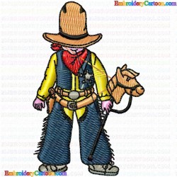 Cowboy and Hunter 17 Embroidery Design