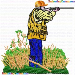 Cowboy and Hunter 48 Embroidery Design