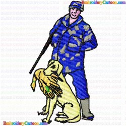 Cowboy and Hunter 70 Embroidery Design