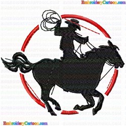 Cowboy and Hunter 85 Embroidery Design