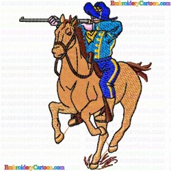 Cowboy and Hunter 94 Embroidery Design