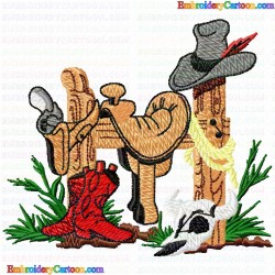 Cowboy and Hunter 98 Embroidery Design