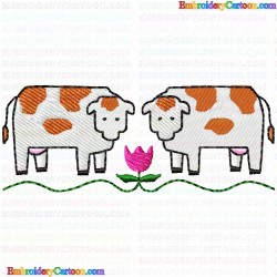 Cows 11 Embroidery Design