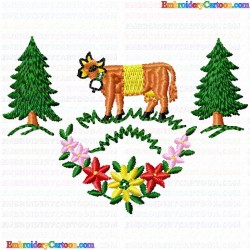 Cows 7 Embroidery Design