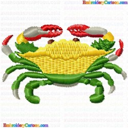 Crab 5 Embroidery Design