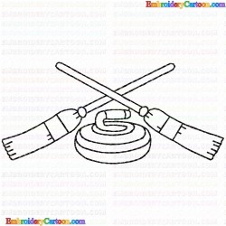 Curling Rocks 11 Embroidery Design