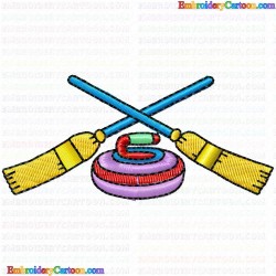 Curling Rocks 14 Embroidery Design