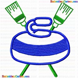 Curling Rocks 5 Embroidery Design