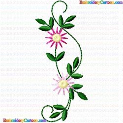 Daisy Flower 19 Embroidery Design