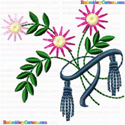 Daisy Flower 3 Embroidery Design