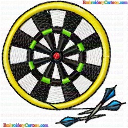 Dart Board 2 Embroidery Design