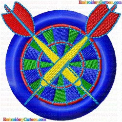 Dart Board 3 Embroidery Design