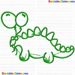 Dinosaur 103 Embroidery Design