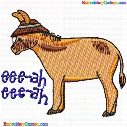 Donkey 4 Embroidery Design