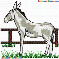 Donkey 6 Embroidery Design