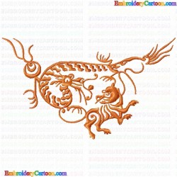 Dragoes 11 Embroidery Design